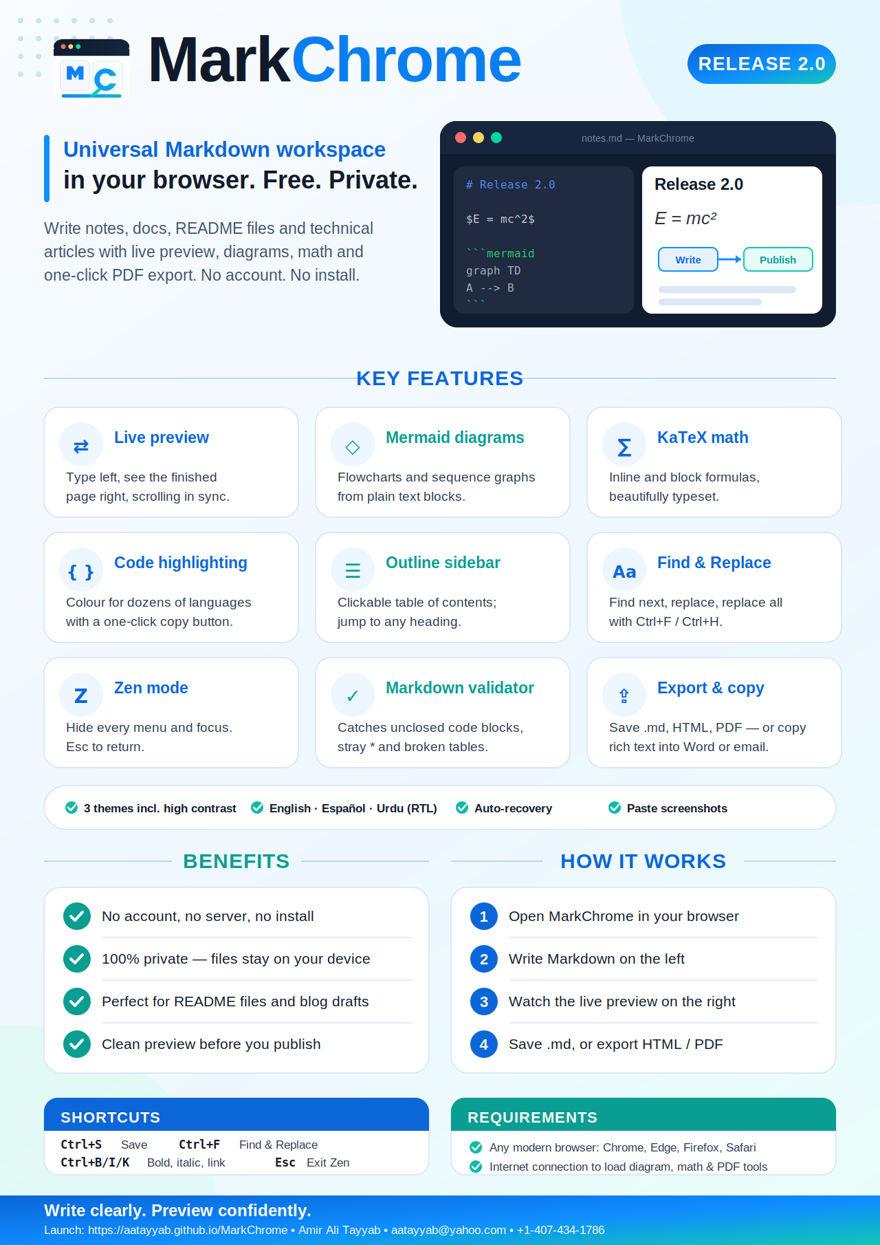 MarkChrome 2.0 brochure preview